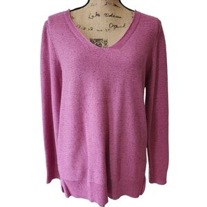 dip Tunic Lilac V-neck Sweater - Small